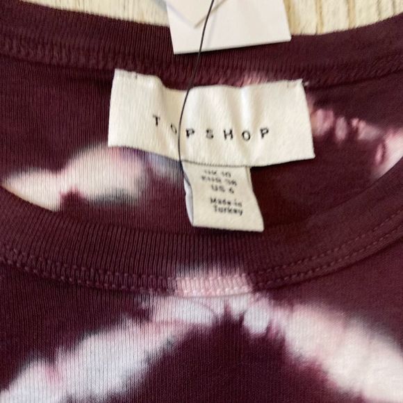 TopShop Purple Crop tee shirt Small NWT - Picture 4 of 7